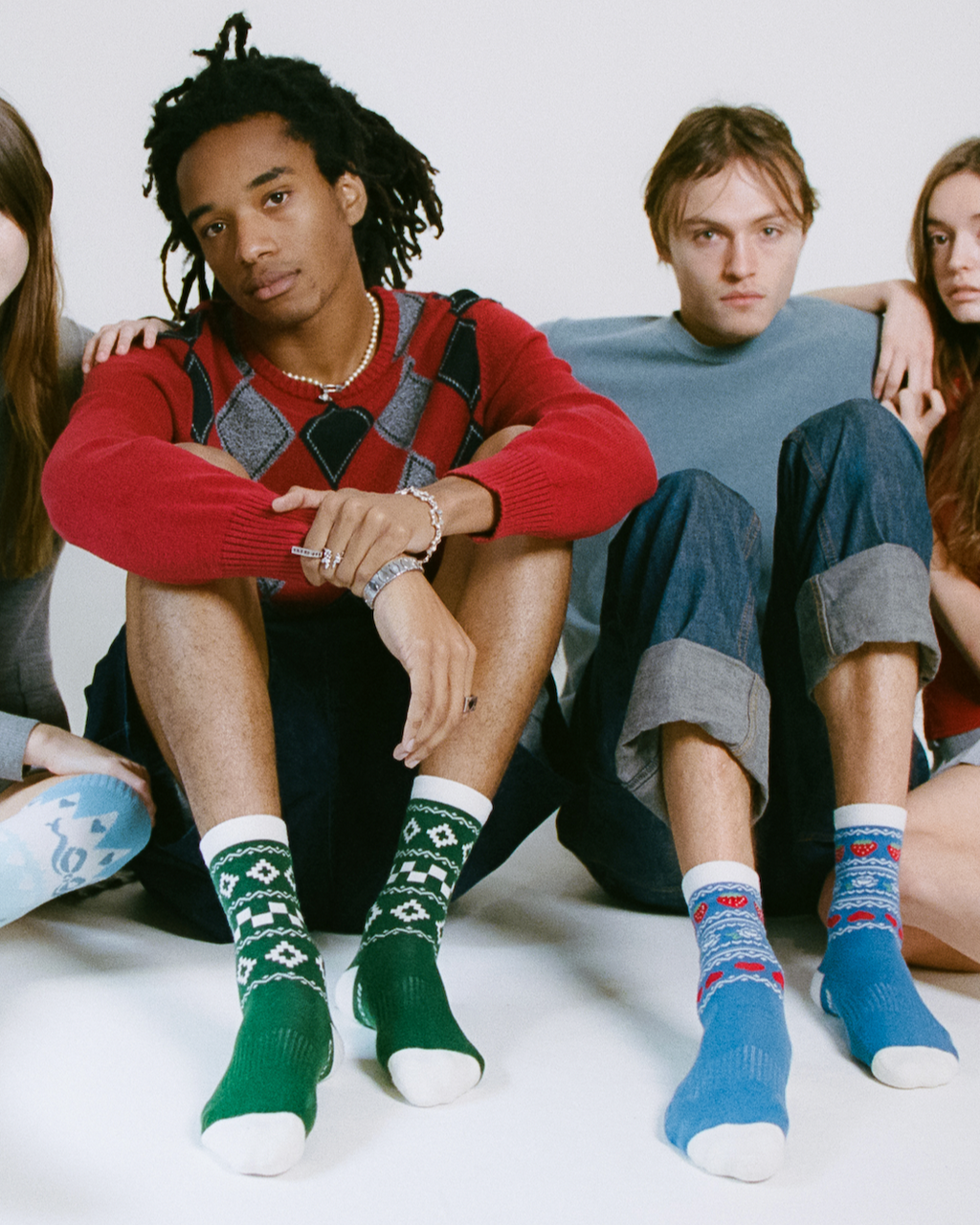 Pattern High Sock 3 Pack Mixed