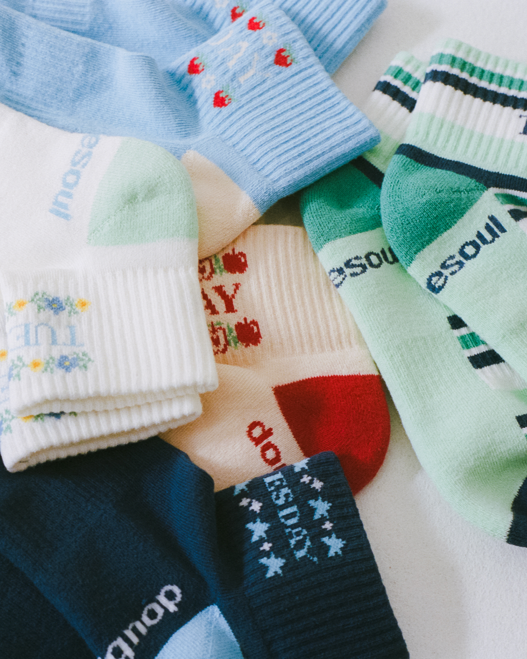 Days Of The Week Quarter Sock 5 Pack